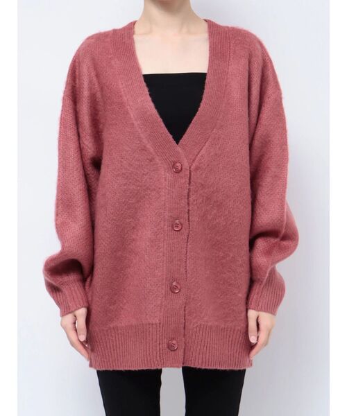 EMODA（エモダ）の「【WEB限定】カラーシャギーパフカーディガン（カーディガン/ボレロ・レディース・グレー/ブラック/ブラウン/ブルー/ピンク・FREE）」の19枚目の写真