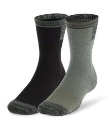 UNDER ARMOUR（アンダーアーマー）の「UAコールドウェザー クルー ソックス (2足セット)（トレーニング/メンズ/レディース）（ソックス/靴下・メンズ）」