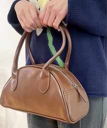 COMON＋（コモンプラス）の「合成皮革素材 ハーフムーン ミニボストン バッグ（ハンドバッグ）」