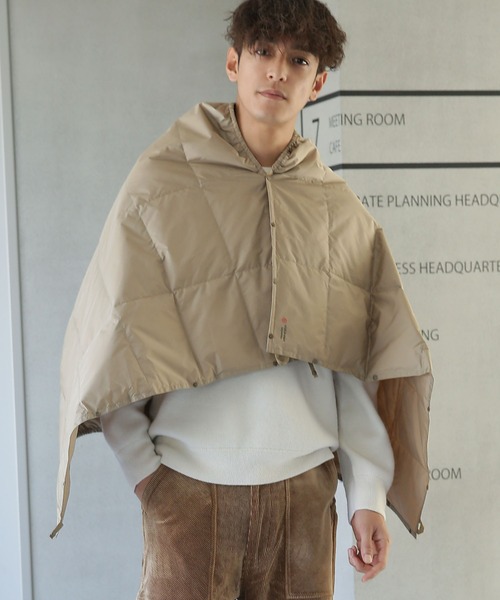 NANO universe(ナノユニバース)の「「西川ダウン(R)」撥水ユーティリティーダウンブランケット(ストール/ショール・メンズ・ダークネイビー/モカ/ブラック・FREE)」の14枚目の写真