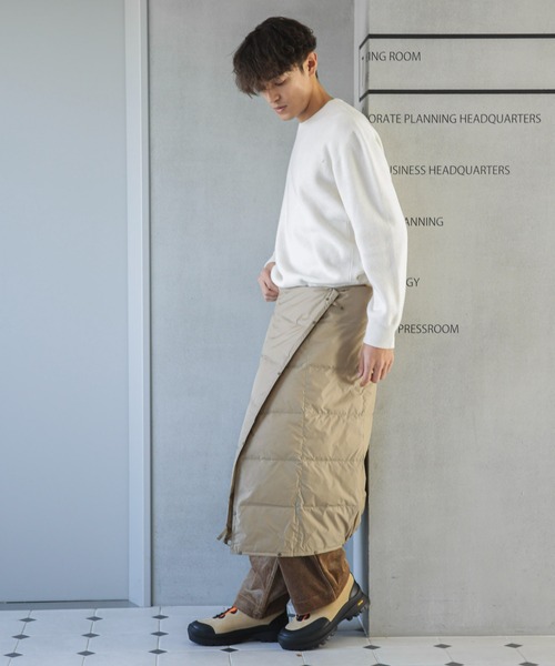 NANO universe(ナノユニバース)の「「西川ダウン(R)」撥水ユーティリティーダウンブランケット(ストール/ショール・メンズ・ダークネイビー/モカ/ブラック・FREE)」の17枚目の写真