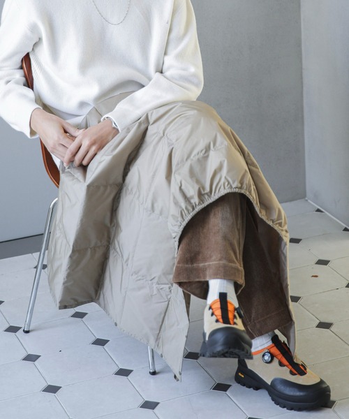 NANO universe(ナノユニバース)の「「西川ダウン(R)」撥水ユーティリティーダウンブランケット(ストール/ショール・メンズ・ダークネイビー/モカ/ブラック・FREE)」の18枚目の写真