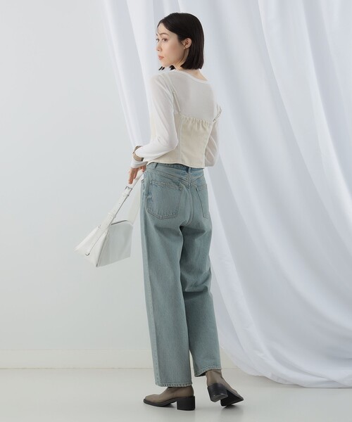 Ray BEAMS(レイビームス)の「Ray BEAMS / ジャカード ビスチェ キャミソール(キャミソール・レディース・ブラック/ホワイト系その他6・1/0)」の5枚目の写真