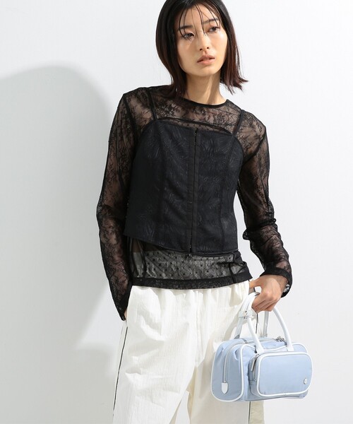 Ray BEAMS(レイビームス)の「Ray BEAMS / ジャカード ビスチェ キャミソール(キャミソール・レディース・ブラック/ホワイト系その他6・1/0)」の15枚目の写真