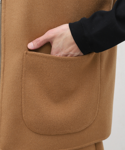 EDIFICE LA BOUCLE（エディフィスラブークル）の「【LA BOUCLE / ラブ―クル】ウールカシミヤ リバージップ ベスト（ベスト・メンズ・ブラック/キャメル・FREE）」の10枚目の写真