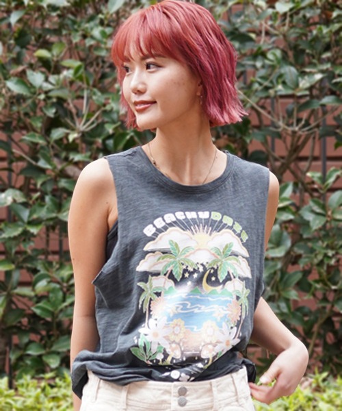 ROXY（ロキシー）の「ROXY/ロキシー タンクトップ ARJZT07864（タンクトップ・レディース・ホワイト/ブラック・M/S）」の2枚目の写真