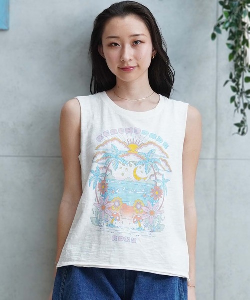 ROXY（ロキシー）の「ROXY/ロキシー タンクトップ ARJZT07864（タンクトップ・レディース・ホワイト/ブラック・M/S）」の14枚目の写真