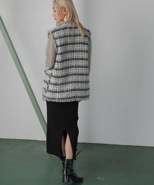 CREOLME（クレオルム）の「(CREOLME)リブニットスカート（スカート・レディース・ピンク/ブラック/グリーン/パープル/グリーン系その他・SMALL/MEDIUM）」の8枚目の写真