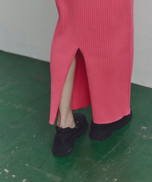 CREOLME（クレオルム）の「(CREOLME)リブニットスカート（スカート・レディース・ピンク/ブラック/グリーン/パープル/グリーン系その他・SMALL/MEDIUM）」の22枚目の写真