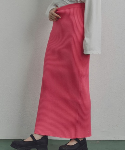 CREOLME（クレオルム）の「(CREOLME)リブニットスカート（スカート・レディース・ピンク/ブラック/グリーン/パープル/グリーン系その他・SMALL/MEDIUM）」の19枚目の写真