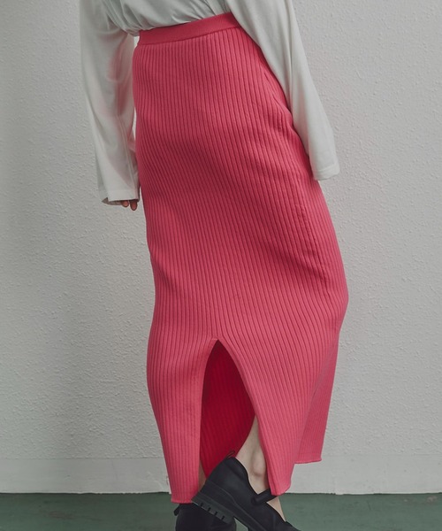 CREOLME（クレオルム）の「(CREOLME)リブニットスカート（スカート・レディース・ピンク/ブラック/グリーン/パープル/グリーン系その他・SMALL/MEDIUM）」の20枚目の写真