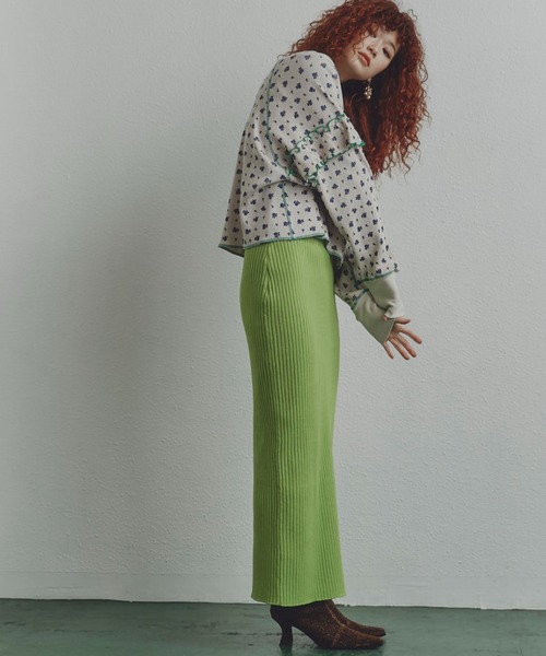 CREOLME（クレオルム）の「(CREOLME)リブニットスカート（スカート・レディース・ピンク/ブラック/グリーン/パープル/グリーン系その他・SMALL/MEDIUM）」の10枚目の写真