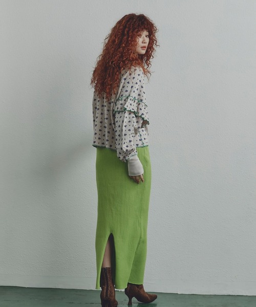 CREOLME（クレオルム）の「(CREOLME)リブニットスカート（スカート・レディース・ピンク/ブラック/グリーン/パープル/グリーン系その他・SMALL/MEDIUM）」の11枚目の写真