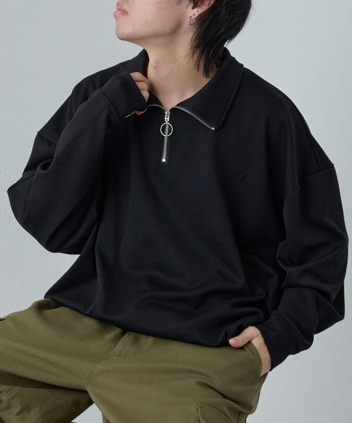 COLONY 2139(コロニートゥーワンスリーナイン)の「G.Y.M リンバーダンボールハーフジップ(Tシャツ/カットソー・メンズ・ホワイト/ブラック・MEDIUM/LARGE)」の1枚目の写真
