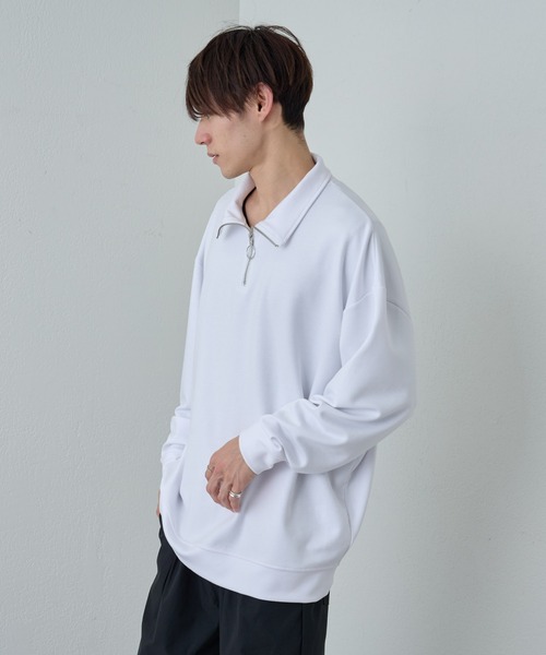 COLONY 2139(コロニートゥーワンスリーナイン)の「G.Y.M リンバーダンボールハーフジップ(Tシャツ/カットソー・メンズ・ホワイト/ブラック・MEDIUM/LARGE)」の22枚目の写真