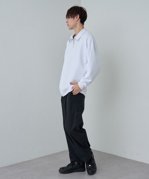 COLONY 2139(コロニートゥーワンスリーナイン)の「G.Y.M リンバーダンボールハーフジップ(Tシャツ/カットソー・メンズ・ホワイト/ブラック・MEDIUM/LARGE)」の8枚目の写真