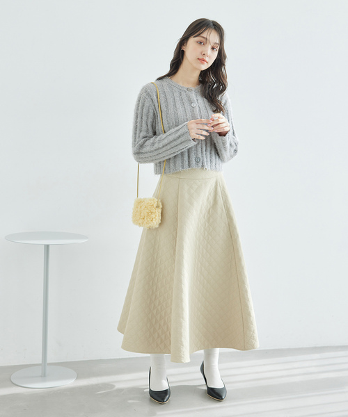 ROPE' PICNIC（ロペピクニック）の「【一部店舗限定】2WAY/ラメフェザーカーディガン（カーディガン/ボレロ・レディース・チャコールグレー/グレー/キナリ・38）」の17枚目の写真