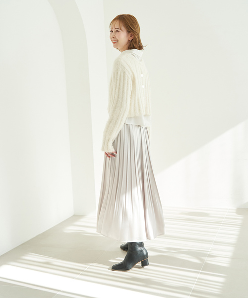 ROPE' PICNIC（ロペピクニック）の「【一部店舗限定】2WAY/ラメフェザーカーディガン（カーディガン/ボレロ・レディース・チャコールグレー/グレー/キナリ・38）」の15枚目の写真