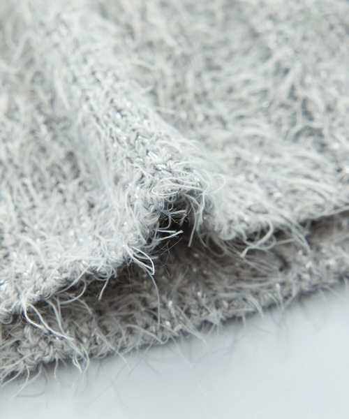 ROPE' PICNIC（ロペピクニック）の「【一部店舗限定】2WAY/ラメフェザーカーディガン（カーディガン/ボレロ・レディース・チャコールグレー/グレー/キナリ・38）」の12枚目の写真