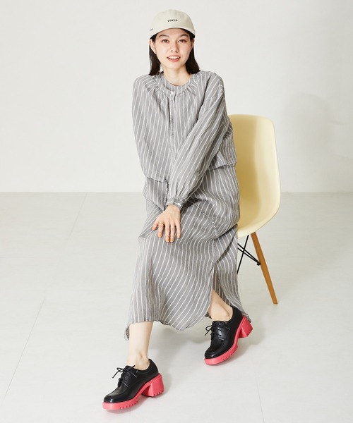 セール】カラーソール厚底レースアップシューズ 41103（ドレスシューズ