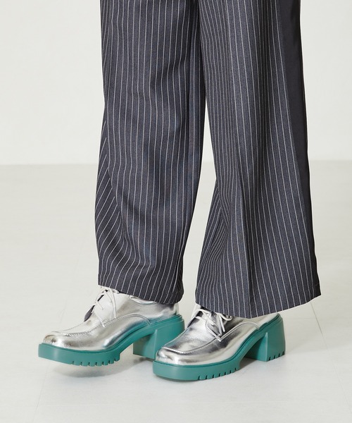 ORiental TRaffic（オリエンタルトラフィック）の「カラーソール厚底レースアップシューズ 41103（ドレスシューズ・レディース・シルバー/ブラック・L/M/S/LL）」の15枚目の写真