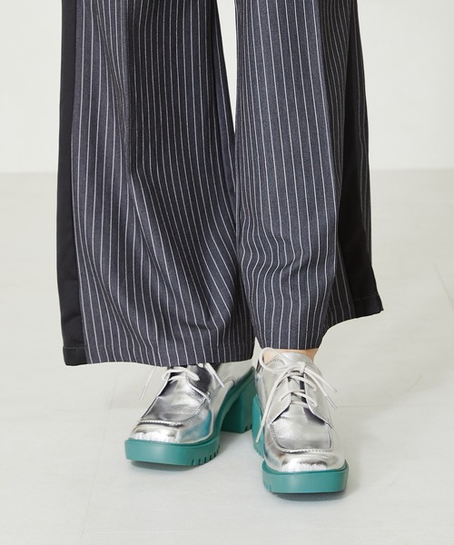 ORiental TRaffic（オリエンタルトラフィック）の「カラーソール厚底レースアップシューズ 41103（ドレスシューズ・レディース・シルバー/ブラック・L/M/S/LL）」の16枚目の写真