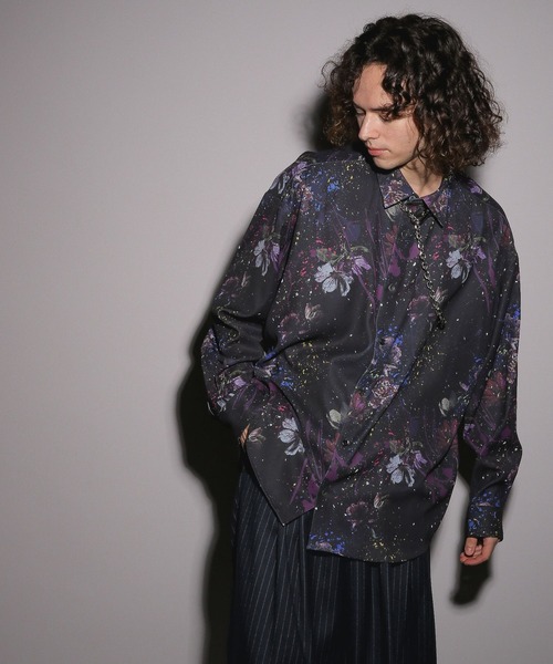 HARE(ハレ)の「【UNDER GROUND MODE】スプラッシュガラシャツ(HARE)(シャツ/ブラウス・メンズ・ブラック/ホワイト・MEDIUM/SMALL)」の8枚目の写真
