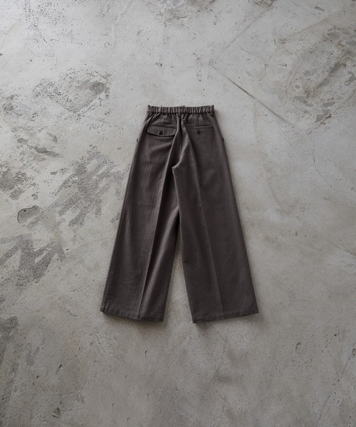 CLEL】Soft W Similar Gabardine Straight pants/ソフトウールシ