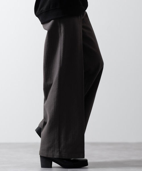 CLEL】Soft W Similar Gabardine Straight pants/ソフトウールシ