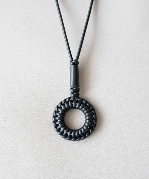 SENTI センティ / LEATHER BRAID CIRCLE NECKLACE レザーブレイドサークルネックレス / 2024（ネックレス）｜SENTI（センティ）