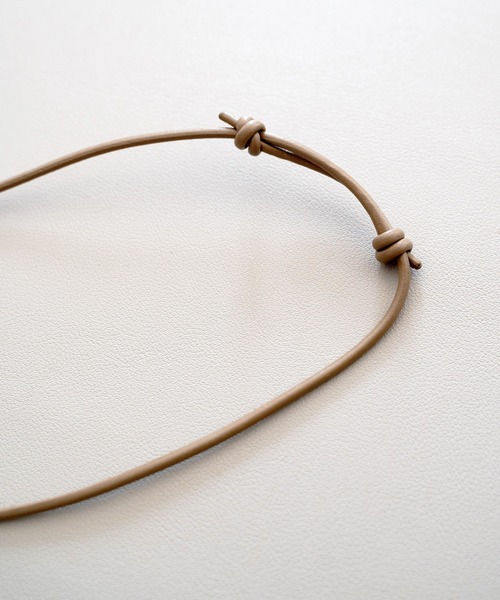 SENTI センティ / LEATHER BRAID CIRCLE NECKLACE レザー