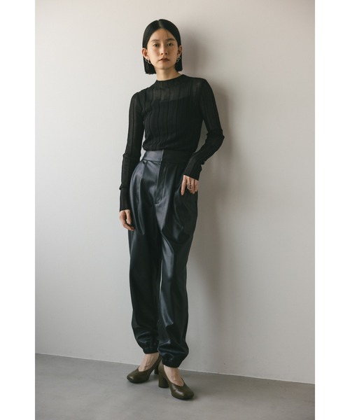 STYLEMIXER（スタイルミキサー）の「シアーソルベワイドリブニット（ニット/セーター・レディース・グリーン/ブラック/オレンジ系その他/ホワイト・FREE）」の14枚目の写真