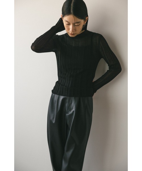 STYLEMIXER（スタイルミキサー）の「シアーソルベワイドリブニット（ニット/セーター・レディース・グリーン/ブラック/オレンジ系その他/ホワイト・FREE）」の16枚目の写真