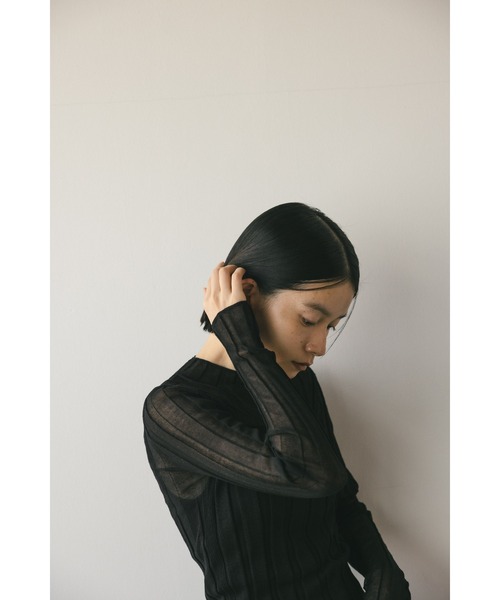 STYLEMIXER（スタイルミキサー）の「シアーソルベワイドリブニット（ニット/セーター・レディース・グリーン/ブラック/オレンジ系その他/ホワイト・FREE）」の19枚目の写真