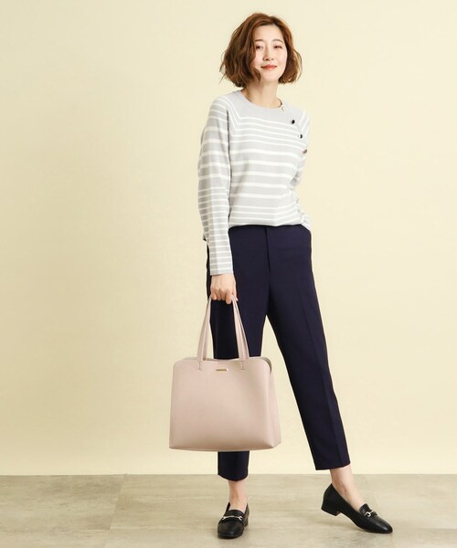 grove(グローブ)の「◆【人間工学/A4/お仕事】あおりプレートA4トート(トートバッグ・レディース・ブラック/ライトグレー/ピンク・00)」の7枚目の写真