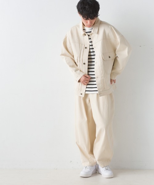 OMNES（オムネス）の「ユニセックスビッグシルエット デニムジャケット（デニムジャケット・レディース・ブルー系その他/ホワイト系その他/ワンウォッシュ・XX-LARGE/X-LARGE/LARGE/MEDIUM）」の21枚目の写真