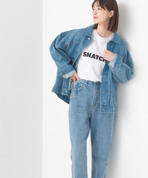 OMNES（オムネス）の「ユニセックスビッグシルエット デニムジャケット（デニムジャケット・レディース・ブルー系その他/ホワイト系その他/ワンウォッシュ・XX-LARGE/X-LARGE/LARGE/MEDIUM）」の10枚目の写真