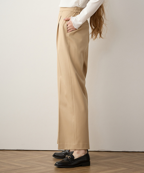 LE SOUK HOLIDAY（ルスークホリデー）の「スマートワイドパンツ（スラックス・レディース・ネイビー/ベージュ/ブラック・S/M/L）」の5枚目の写真