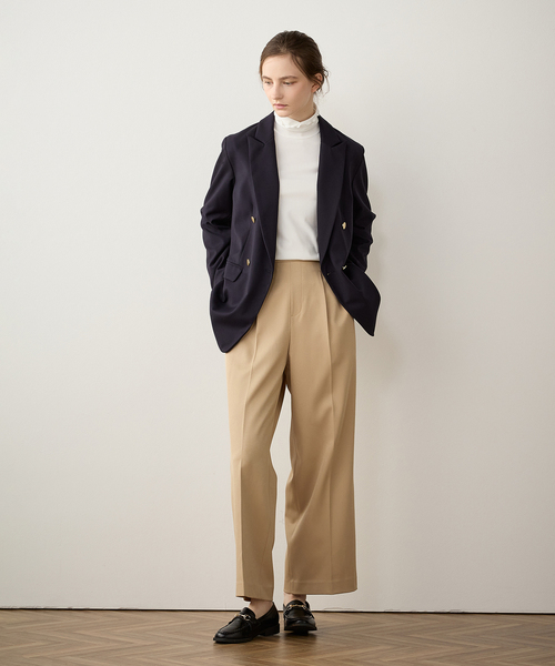 LE SOUK HOLIDAY（ルスークホリデー）の「スマートワイドパンツ（スラックス・レディース・ネイビー/ベージュ/ブラック・S/M/L）」の12枚目の写真