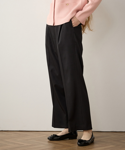 LE SOUK HOLIDAY（ルスークホリデー）の「スマートワイドパンツ（スラックス・レディース・ネイビー/ベージュ/ブラック・S/M/L）」の14枚目の写真