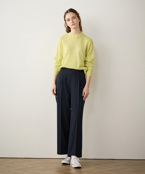 LE SOUK HOLIDAY（ルスークホリデー）の「スマートワイドパンツ（スラックス・レディース・ネイビー/ベージュ/ブラック・S/M/L）」の18枚目の写真
