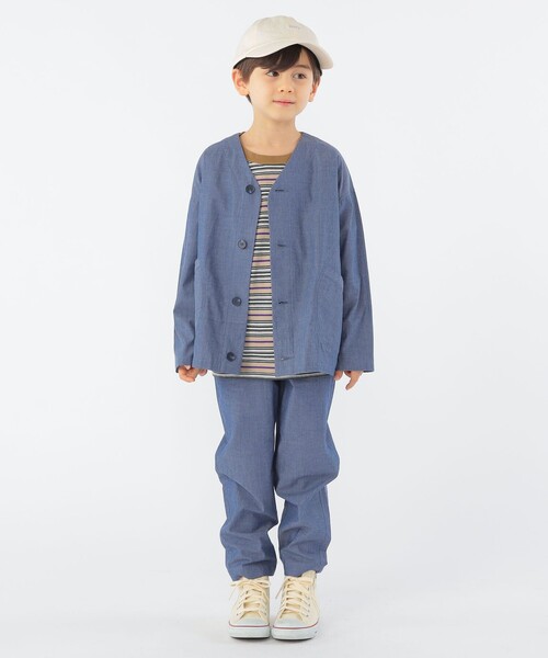 SHIPS（シップス）の「SHIPS KIDS:100～130cm / カラーレス ワーク シャツ（シャツ/ブラウス・キッズ・ミント/ネイビー・110/120/130/100）」の11枚目の写真