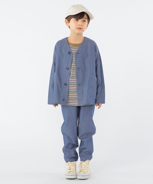 SHIPS（シップス）の「SHIPS KIDS:100～130cm / カラーレス ワーク シャツ（シャツ/ブラウス・キッズ・ミント/ネイビー・110/120/130/100）」の12枚目の写真