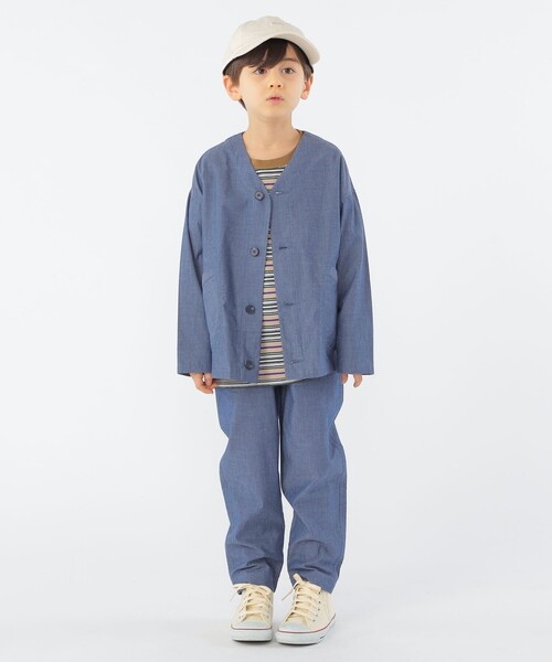 SHIPS（シップス）の「SHIPS KIDS:100～130cm / カラーレス ワーク シャツ（シャツ/ブラウス・キッズ・ミント/ネイビー・110/120/130/100）」の13枚目の写真