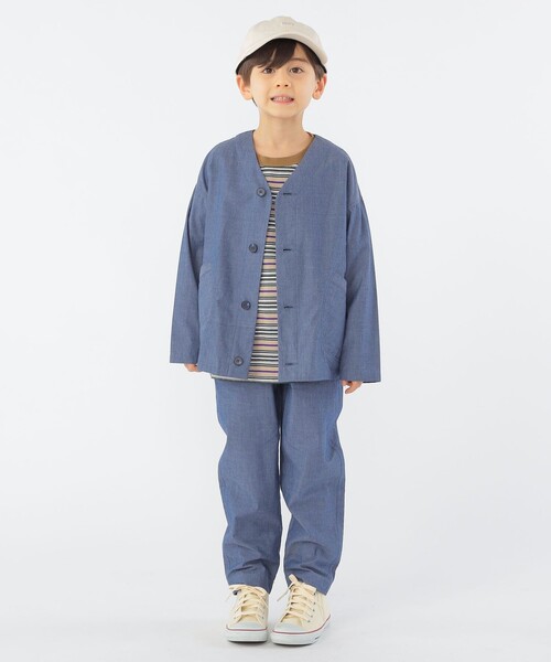 SHIPS（シップス）の「SHIPS KIDS:100～130cm / カラーレス ワーク シャツ（シャツ/ブラウス・キッズ・ミント/ネイビー・110/120/130/100）」の14枚目の写真