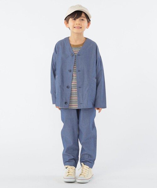 SHIPS（シップス）の「SHIPS KIDS:100～130cm / カラーレス ワーク シャツ（シャツ/ブラウス・キッズ・ミント/ネイビー・110/120/130/100）」の15枚目の写真