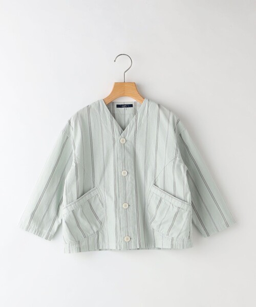 SHIPS（シップス）の「SHIPS KIDS:100～130cm / カラーレス ワーク シャツ（シャツ/ブラウス・キッズ・ミント/ネイビー・110/120/130/100）」の16枚目の写真