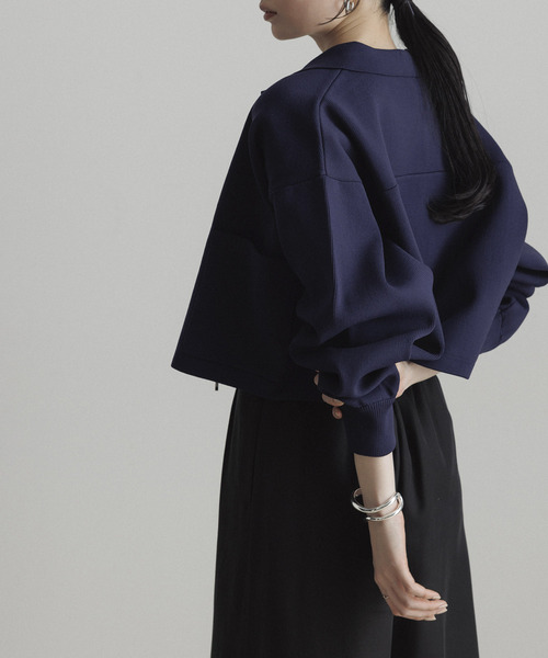 CE'E_SE'E(シーシー)の「リブショートブルゾン(ブルゾン・レディース・オフホワイト/ライトグレー/ネイビー・FREE)」の22枚目の写真