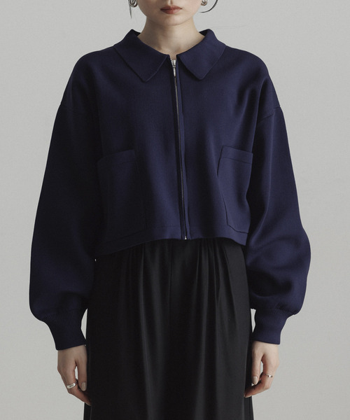 CE'E_SE'E(シーシー)の「リブショートブルゾン(ブルゾン・レディース・オフホワイト/ライトグレー/ネイビー・FREE)」の20枚目の写真