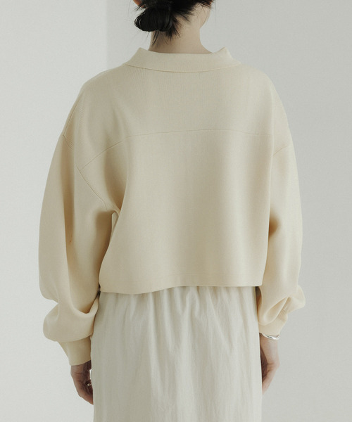 CE'E_SE'E(シーシー)の「リブショートブルゾン(ブルゾン・レディース・オフホワイト/ライトグレー/ネイビー・FREE)」の12枚目の写真